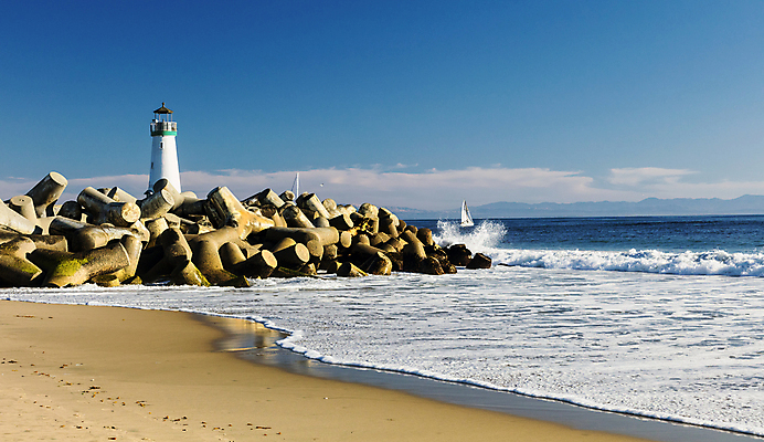 포토 JPG 해외이미지 주간 해외풍경 바다 등대 해변 사람없음 야외 미국 캘리포니아 테트라포드 해외202004 해외포토 자연요소 해외 북아메리카 풍경 방파제 파일형식 이미지허브