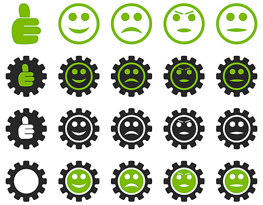 JPG 해외이미지 아이콘 행복 감정 웃음 사람없음 초록색 세트 검은색 기쁨 분노 표현 최고 톱니바퀴 손모양 이모티콘 긍정적 부정적 해외202004 해외포토 포토 모양 컬러 표정 파일형식 손_신체부위 이미지허브