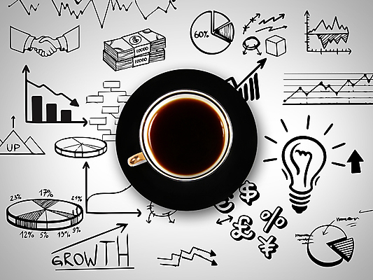 포토 JPG 해외이미지 커피 음료 음식 컨셉 일러스트 비즈니스 성공 아이디어 사람없음 컵 경제 갈색 검은색 카페 머그컵 성장 흰색 시장 계획 대표 사인 보여주기 에스프레소 마케팅 해외202004 해외일러스트 식기 컬러 모션 상점 파일형식 이미지허브