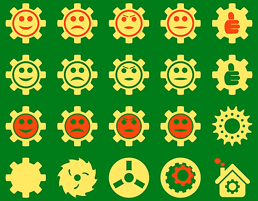 JPG 해외이미지 아이콘 행복 감정 사람없음 초록색 세트 노란색 분노 표현 최고 톱니바퀴 손모양 이모티콘 긍정적 부정적 집모양 해외202004 해외포토 포토 모양 컬러 파일형식 손_신체부위 이미지허브