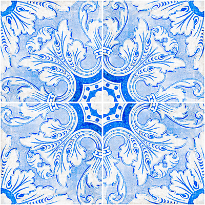 포토 JPG 해외이미지 디자인 백그라운드 패턴 추상 미술 사람없음 파란색 타일 그림 아라베스크 해외202004 해외포토 컬러 무늬 문화예술 파일형식 이미지허브
