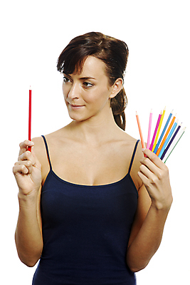 포토 JPG 해외이미지 백인 여자 행복 백그라운드 미술 한명 성인 컬러풀 연필 어둠 활발 흰색 선택 공예 그림 고립 해외202004 해외포토 서양인 1 감정 컬러 컨셉 문화예술 학용품 사람 취미 필기구 파일형식 이미지허브