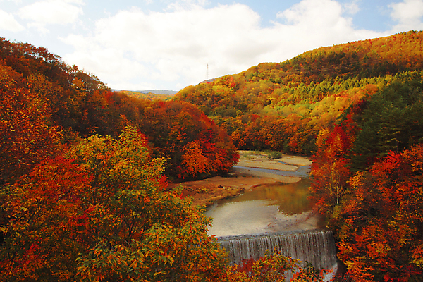 포토 JPG 해외이미지 주간 구름 단풍 자연 하늘 단풍나무 산 풍경 사람없음 야외 빨간색 가을풍경 폭포 가을 개울 이와테 해외202004 해외포토 자연요소 나무 계절 컬러 잎 강 일본 생태계 파일형식 가을_계절 이미지허브
