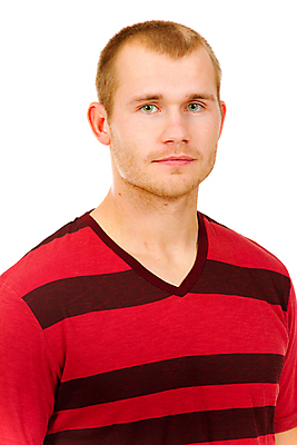 포토 JPG 해외이미지 스튜디오촬영 백인 남자 얼굴 셔츠 한명 사람 성인 세로 머리 유행 줄무늬 흰배경 고립 스타일 해외202004 해외포토 서양인 1 백그라운드 상의 무늬 실내 신체부위 흰색 파일형식 이미지허브