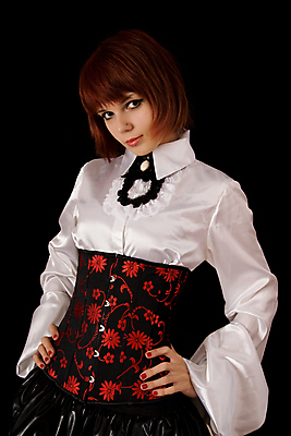 포토 JPG 해외이미지 스튜디오촬영 백인 모델 1 옷 여자 백그라운드 셔츠 꽃무늬 한명 미소 사람 20대 성인 장식 빨간색 세로 숫자 갈색 유행 검은색 흰색 화려 우아함 실크 날씬함 블라우스 복고 부드러움 자수 고딕 고립 빅토리아 코르셋 스타일 해외202004 해외포토 서양인 문자 꽃 컬러 컨셉 상의 무늬 실내 표정 청년 직물 감각 몸매 파일형식 이미지허브