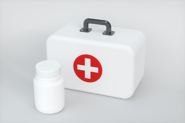 JPG 해외이미지 의학 사람없음 3D 흰색 구급상자 약병 십자가모양 해외포토 포토 모양 컬러 십자가 약 의료용품 디지털합성 병_담는 파일형식 이미지허브