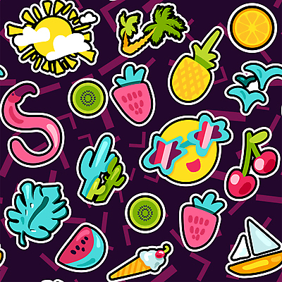 JPG 해외이미지 디자인 백그라운드 요트 오렌지 일러스트 딸기 아이스크림 수박 사람없음 선글라스 야자수 태양 보라색 체리 플라밍고 파인애플 열대잎 스타일 키치 해외일러스트 자연요소 나무 안경 컬러 컨셉 잎 배_교통 과일 조류 디저트 열대과일 파일형식 이미지허브