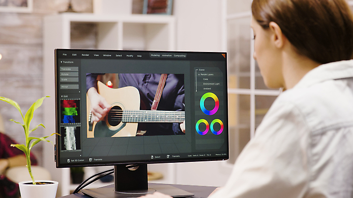 포토 JPG 해외이미지 여자 화분 실내 한명 상반신 성인 그래픽 모니터 그래픽디자이너 성인여자한명만 해외포토 1 사람 내부 컴퓨터 디자이너 여자한명만 성인여자만 파일형식 이미지허브