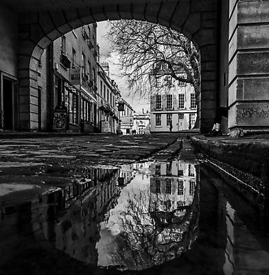 포토 JPG 해외이미지 흑백 사람없음 물 반사 목욕 아치 해외포토 자연요소 촬영기법 청결 파일형식 이미지허브