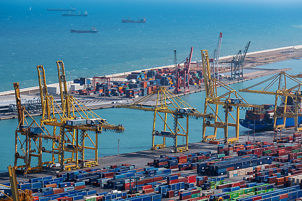 포토 JPG 해외이미지 산업 교통수단 바다 비즈니스 교통시설 사람없음 항구 컨테이너 바르셀로나 부둣가 물류 로딩 해외포토 교통 스페인 시설 파일형식 이미지허브