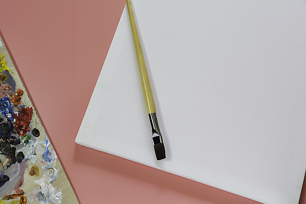 포토 JPG 해외이미지 종이 미술 취미 사람없음 붓 팔레트 카피스페이스 분홍색배경 해외포토 분홍색 백그라운드 문화예술 공백 파일형식 이미지허브