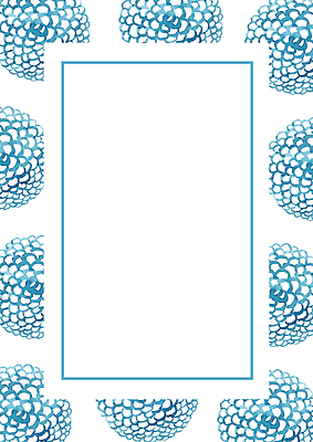 JPG 해외이미지 디자인 꽃 백그라운드 일러스트 프레임 사람없음 파란색 해외일러스트 식물 컬러 파일형식 이미지허브