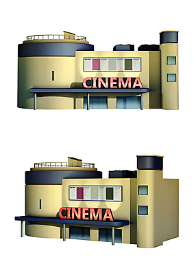 포토 JPG 해외이미지 외관 백그라운드 일러스트 건축양식 휴식 사람없음 건물 장식 3D 흰색 영화관 극장 필름 영화 사인 네온 천막 쇼 일요일 고립 해외일러스트 건축물 건축 컬러 컨셉 문화예술 디지털합성 요일 파일형식 이미지허브