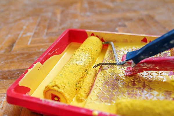 포토 JPG 해외이미지 직업 디자인 벽 백그라운드 컨셉 장신구 노동자 아파트 주택 쟁반 실내 실험 사람없음 내부 장식 파란색 노란색 페인트 방 장비 흰색 공구 붓 업무 변화 수리 양동이 오브젝트 롤러 페인트붓 화가 부활 라텍스 복원 업그레이드 해외포토 컬러 건물 도구 작업 파일형식 이미지허브