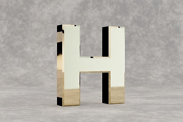 포토 JPG 해외이미지 캐릭터 알파벳 백그라운드 일러스트 사람없음 빛 반짝임 반사 3D 금속 황금 편지 만들기 광택 타입 H 고립 콘크리트 해외일러스트 영어 모션 재질 디지털합성 파일형식 이미지허브