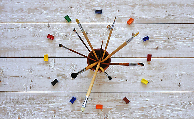 포토 JPG 해외이미지 컨셉 미술 사람없음 하이앵글 물감 붓 팔레트 그림붓 나무배경 해외포토 뷰포인트 백그라운드 문화예술 미술도구 파일형식 이미지허브