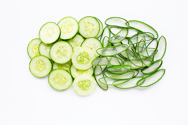 포토 JPG 해외이미지 스튜디오촬영 단면 오이 실내 사람없음 하이앵글 흰배경 알로에 해외포토 식물 뷰포인트 백그라운드 채소 내부 흰색 파일형식 이미지허브