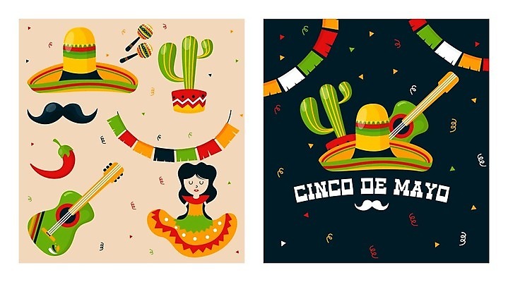 EPS 해외이미지 템플릿 전통 디자인 배너 행복 포스터 문화 백그라운드 일러스트 텍스트 휴가 멕시코 미술 이벤트 타이포그라피 장식 컬러풀 파티 축제 미국 축하 인사 신용카드 5월 심볼 초대 5 후추 히스패닉 고립 레터링 해외일러스트 문자 감정 컬러 컨셉 북아메리카 문화예술 금융 숫자 예절 날짜 향신료 파일형식 벡터 이미지허브