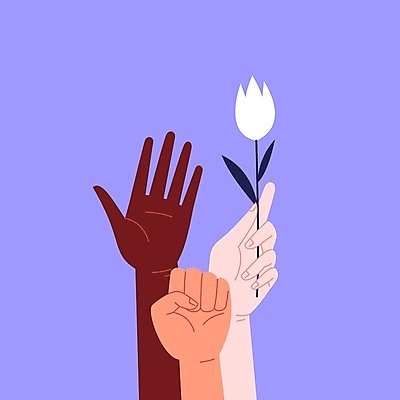 EPS 해외이미지 캐릭터 손 꽃 물결 선 이동 신체 일러스트 함께함 손바닥 사람 인종 그래픽 갈색 손들기 검은색 웹 주먹 우정 흰색 하트 잡기 플랫 피부 고립 엘리먼트 지원 통일 평등 항의 해외일러스트 일러캐릭터 모양 식물 컬러 컨셉 인터넷 모션 신체부위 친구 파일형식 벡터 이미지허브