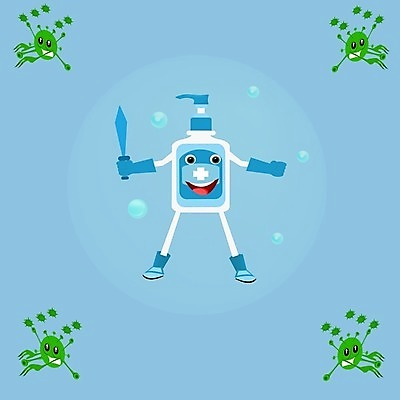 EPS 해외이미지 일러스트 박테리아 마스코트 해외일러스트 의학 파일형식 벡터 이미지허브