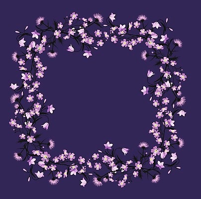 EPS 해외이미지 일러스트 엄마 사각프레임 사람없음 종 블루벨 파라다이스 해외일러스트 가족 프레임 사각형 파일형식 벡터 이미지허브