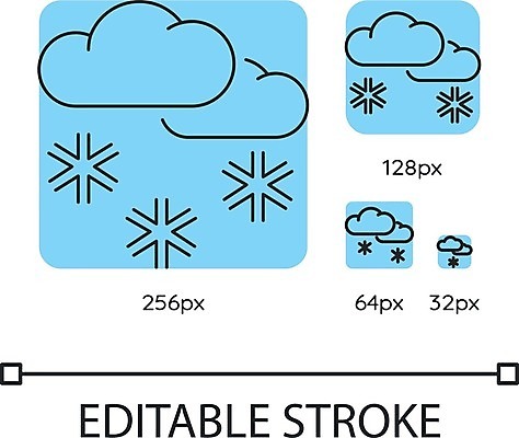 EPS 해외이미지 구름 하늘색 겨울 일러스트 날씨 사람없음 사각형 눈 해외일러스트 자연요소 도형 계절 파란색 파일형식 벡터 이미지허브