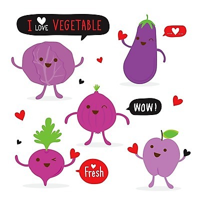 EPS 해외이미지 캐릭터 일러스트 가지 사람없음 보라색 자두 비트 적양배추 적양파 적환무 해외일러스트 일러캐릭터 컬러 채소 과일 양파 무 양배추 파일형식 벡터 이미지허브