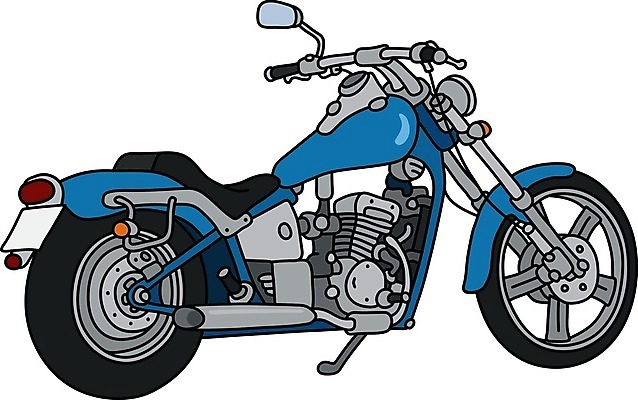 EPS 해외이미지 일러스트 사람없음 파란색 오토바이 해외일러스트 컬러 바이크 파일형식 벡터 이미지허브