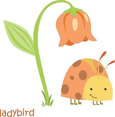 EPS 해외이미지 한마리 꽃 잎 일러스트 사람없음 귀여움 무당벌레 곤충캐릭터 해외일러스트 일러캐릭터 식물 캐릭터 1 곤충 컨셉 파일형식 벡터 이미지허브