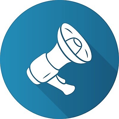 EPS 해외이미지 클립아트 컨셉 일러스트 말하기 경고 파란색 픽토그램 확성기 소리 외침 장비 정보 발표 메시지 뉴스 플랫 심볼 사인 신호 오디오 방송 시끄러움 일반 목소리 소통 격파 마우스피스 비명 상형문자 엘리먼트 주목 항목 해외일러스트 문자 컬러 모션 전자제품 파일형식 벡터 이미지허브