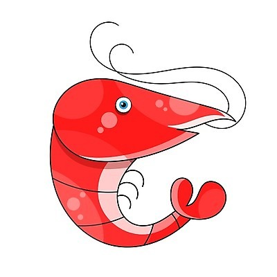 EPS 해외이미지 동물캐릭터 일러스트 새우 사람없음 해외일러스트 일러캐릭터 동물 캐릭터 갑각류 파일형식 벡터 이미지허브