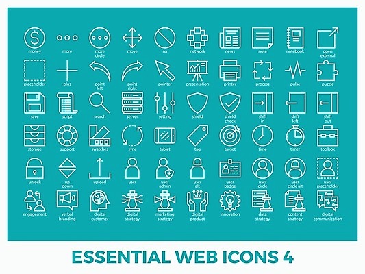 EPS 해외이미지 일러스트 사람없음 세트 웹 UI 해외일러스트 인터넷 파일형식 벡터 이미지허브