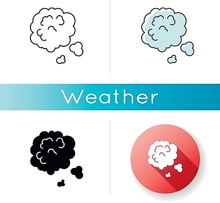 EPS 해외이미지 일러스트 날씨 사람없음 세트 연기 먼지 스모그 황사 미세먼지 해외일러스트 파일형식 벡터 이미지허브