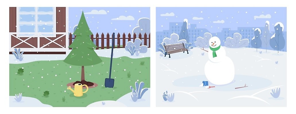 EPS 해외이미지 나무 식물 캐릭터 디자인 계절 공원 컨셉 크리스마스 겨울 일러스트 가족 눈사람 놀이 휴가 새해 주택 사람 풍경 사람없음 그래픽 장식 세트 크리스마스트리 도시 소나무 플랫 12월 만화 상업 장면 주말 조립 돌봄 뒤뜰 스타일 현실 디테일 해외일러스트 일러캐릭터 공공시설 기념일 관계 모션 건물 날짜 파일형식 벡터 이미지허브