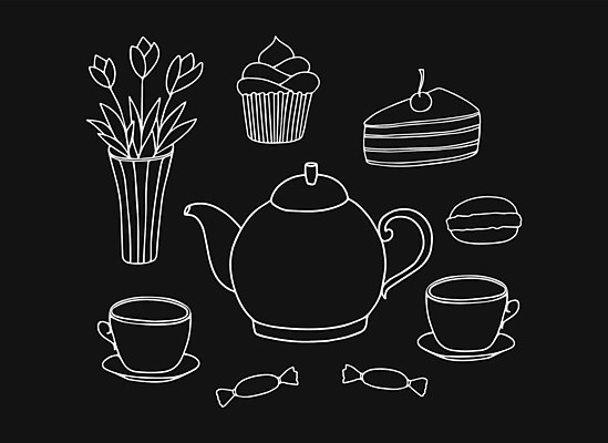EPS 해외이미지 디자인 영어 꽃 음료 선 음식 백그라운드 일러스트 주전자 아침 휴가 디저트 사탕 미술 그래픽 장식 컵 세트 파티 케이크 주방 식당 꽃병 검은색 카페 흰색 시간 뜨거움 신용카드 차 달콤 맛 아침식사 낙서 냄비 찻주전자 컵케이크 수집 심볼 오브젝트 메뉴 그림 윤곽 초대 고립 단절 엘리먼트 해외일러스트 주간 식물 문자 식기 컬러 컨셉 주방용품 문화예술 이벤트 금융 상점 식사 솥 파일형식 벡터 이미지허브