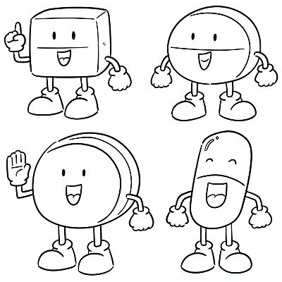 EPS 해외이미지 모양 선 일러스트 아이디어 건강 병원 치료 세트 알약 약 고통 의사 대접 그리기 낙서 만화 스케치 약국 라인아트 사인 그림 클립 심플 손그림 처방 레시피 팔 조제 약사 항생제 해외일러스트 감정 컨셉 의학 모션 미술 신체부위 의료진 만들기 파일형식 벡터 이미지허브