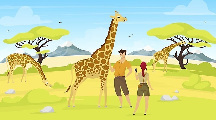 EPS 해외이미지 식물 동물 캐릭터 디자인 공원 야생동물 여행 백그라운드 컨셉 밭 일러스트 아프리카 자연 휴가 파노라마 사람 풍경 그래픽 여행객 환경 황무지 플랫 보호 만화 땅 모험가 기린 사파리 대륙 케냐 남쪽 고립 구성 마다가스카르 사바나 원정 탄자니아 해외일러스트 일러캐릭터 공공시설 나라 농업 포유류 촬영기법 방향 생태계 파일형식 벡터 이미지허브