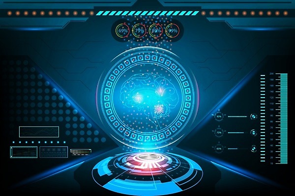 EPS 해외이미지 백그라운드 일러스트 사람없음 디지털 사이버 UI 인터페이스 SF 해외일러스트 파일형식 벡터 이미지허브