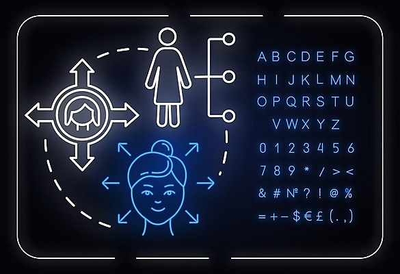 EPS 해외이미지 일러스트 사람모양 사람없음 자유 네온 양성평등 권리 해외일러스트 모양 컨셉 평등 파일형식 벡터 이미지허브