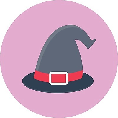 EPS 해외이미지 디자인 백그라운드 일러스트 휴가 장식 파티 검은색 할로윈 마법사 가을 흰색 무서움 만화 오브젝트 마녀 공상 마법 10월 나쁜 고립 엘리먼트 캡모자 해외일러스트 모자_잡화 계절 감정 컬러 이벤트 날짜 파일형식 벡터 이미지허브