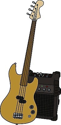 EPS 해외이미지 줄 음악 일러스트 여러명 목재 상자 노란색 검은색 소리 장비 흰색 기구 기타 악단 황금 만화 재즈 뮤지컬 베이스 블루스 팝 해외일러스트 나무 컬러 다수 재료 현악기 문화예술 사람 파일형식 벡터 이미지허브