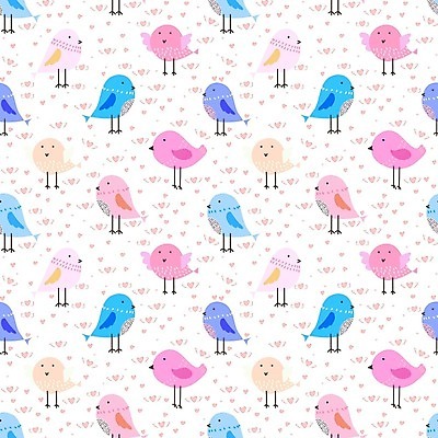 EPS 해외이미지 분홍색 백그라운드 패턴 일러스트 조류 사랑 사람없음 컬러풀 귀여움 해외일러스트 동물 감정 컬러 컨셉 무늬 파일형식 벡터 이미지허브