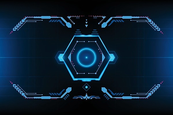 EPS 해외이미지 일러스트 그래프 사람없음 그래픽 파란색 빛 디지털 UI 계기판 인터페이스 가상 해외일러스트 컬러 파일형식 벡터 이미지허브