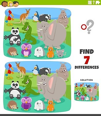 EPS 해외이미지 동물 템플릿 캐릭터 디자인 교육 야생동물 어린이 일러스트 코끼리 동물원 취미 그래픽 유치원 게임 점 퍼즐 어플리케이션 만화 묘사 검색 그림 펭귄 악어 부엉이 캥거루 문제집 해결 발견 7 초보 해외일러스트 일러캐릭터 포유류 파충류 놀이 조류 사람 책 숫자 파일형식 벡터 이미지허브