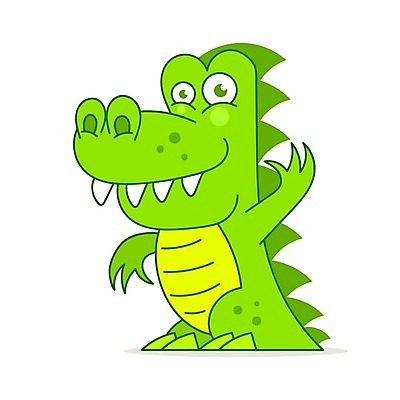 EPS 해외이미지 동물캐릭터 일러스트 파충류 사람없음 악어 해외일러스트 일러캐릭터 동물 캐릭터 파일형식 벡터 이미지허브