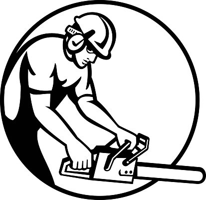 EPS 해외이미지 남자 농업 일러스트 노동자 흑백 그래픽 원형 안전모 원예 복고 판매원 고립 원예사 전기톱 해외일러스트 도형 직업 산업 촬영기법 사람 취미 헬멧 안전장비 톱 파일형식 벡터 이미지허브