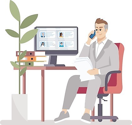 EPS 해외이미지 전신 남자 화분 컨셉 의자 일러스트 한명 들기 앉기 성인 스마트폰 사무실 모니터 비즈니스맨 직원 문서 통화 이력서 구인 구인구직 채용 성인남자한명만 해외일러스트 1 가구 비즈니스 모션 사람 핸드폰 스마트기기 컴퓨터 구직 직장인 남자한명만 성인남자만 파일형식 벡터 이미지허브