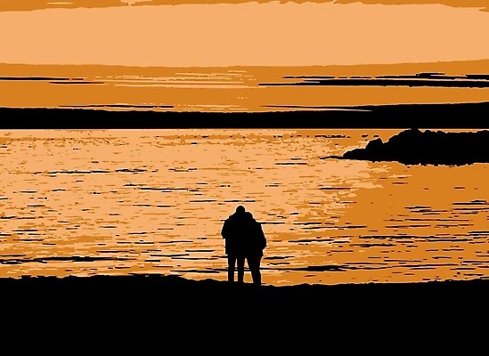 EPS 해외이미지 커플 여자 남자 행복 실루엣 바다 여행 일러스트 휴가 휴식 함께함 풍경 성인 해변 여름 햇빛 일몰 성인만 해외일러스트 계절 감정 컨셉 관계 촬영기법 사람 태양 노을 파일형식 벡터 이미지허브