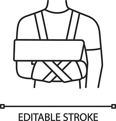 EPS 해외이미지 클립아트 손 디자인 선 일러스트 미술 치료 약 웹 고통 장비 도움 던지기 플랫 심볼 사인 어깨 그림 윤곽 붕대 고정 팔 바인더 고립 깨짐 돌봄 얇은 정형외과 지원 치유 팔꿈치 헬프 해외일러스트 감정 컨셉 인터넷 의학 모션 문화예술 병원 신체부위 사무용품 파일형식 벡터 이미지허브