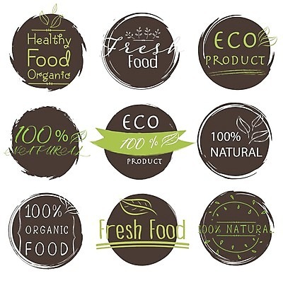 EPS 해외이미지 배너 백그라운드 잎 일러스트 프레임 사람없음 라벨 검은색 원형 에코 유기농 내추럴 해외일러스트 도형 식물 웰빙 컬러 환경 파일형식 벡터 이미지허브